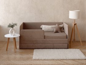 Диван-кровать Happy (капучино) в Назарово - nazarovo.mebel-nsk.ru | фото