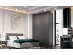 Гардеробная Эккервуд (графит) в Назарово - nazarovo.mebel-nsk.ru | фото