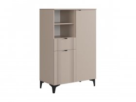 Комод 2 Рич (кашемир/фрапучино матовый/черный) в Назарово - nazarovo.mebel-nsk.ru | фото