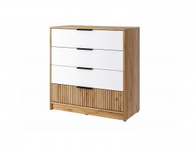 Комод КМ-001 Ивис (дуб крафт золотой/белый) в Назарово - nazarovo.mebel-nsk.ru | фото