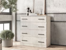 Комод Стандарт-6 NEW (дуб крафт белый) в Назарово - nazarovo.mebel-nsk.ru | фото