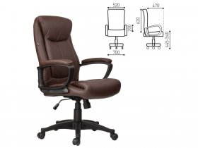 Кресло офисное BRABIX Enter EX-511, коричневое в Назарово - nazarovo.mebel-nsk.ru | фото