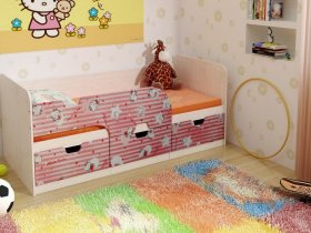 Кровать детская с ящиками 1,86 Минима Hello Kitty в Назарово - nazarovo.mebel-nsk.ru | фото