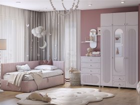 Модульная детская Милана (белое дерево/сакура) в Назарово - nazarovo.mebel-nsk.ru | фото