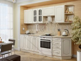 Модульная кухня Классика-1 (дуб молочный) в Назарово - nazarovo.mebel-nsk.ru | фото