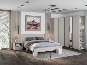 Модульная спальня Люмо (кашемир) в Назарово - nazarovo.mebel-nsk.ru | фото