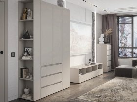 Модульная стенка Люмо (кашемир) в Назарово - nazarovo.mebel-nsk.ru | фото