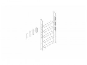 Пакет №10 Прямая лестница и опоры для двухъярусной кровати Соня в Назарово - nazarovo.mebel-nsk.ru | фото