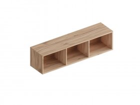 Полка настенная открытая Сицилия (дуб альпийский/тефия) в Назарово - nazarovo.mebel-nsk.ru | фото