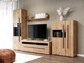 Модульная стенка Ницца (дуб вотан) в Назарово - nazarovo.mebel-nsk.ru | фото