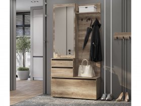 Прихожая ПР-04 Энигма (венге/дуб каньон) в Назарово - nazarovo.mebel-nsk.ru | фото