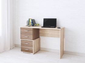 Стол письменный Сити-2 (ясень шимо темный/дуб сонома) в Назарово - nazarovo.mebel-nsk.ru | фото