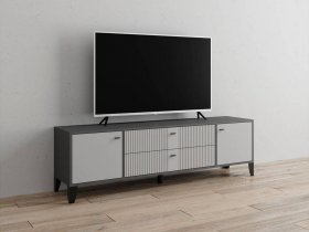Тумба под ТВ Парус-10 (графит/светло-серый) в Назарово - nazarovo.mebel-nsk.ru | фото